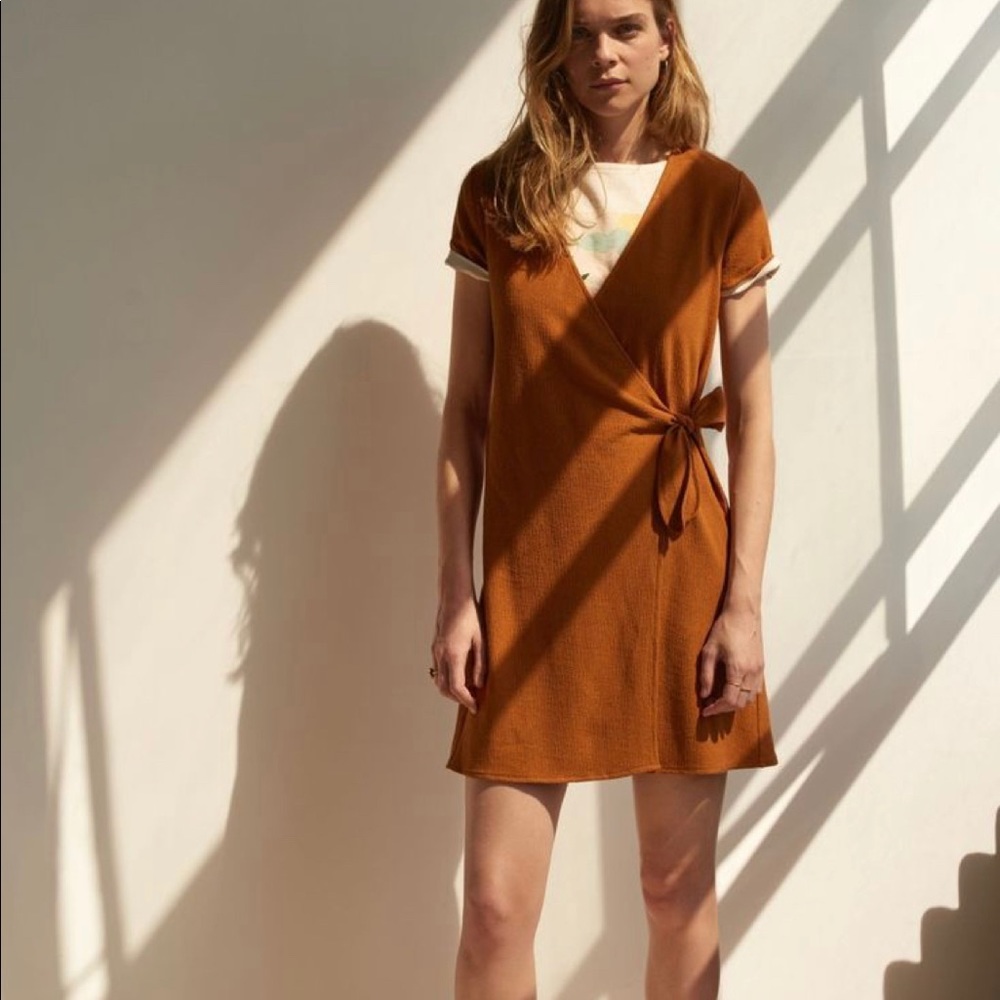 Madewell texture & thread side wrap tie dress xs - Picture 3 of 6